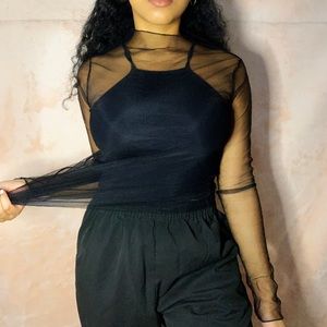 🕷 90s/Y2K LONG SLEEVE MESH TOP 🕷